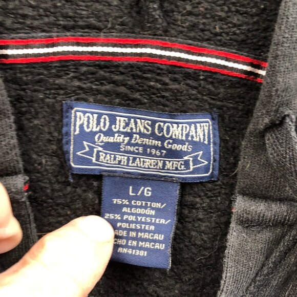 Polo Jeans Men's RL67 Hoodie Sweatshirt Large Pullover Graphic - Picture 3 of 9